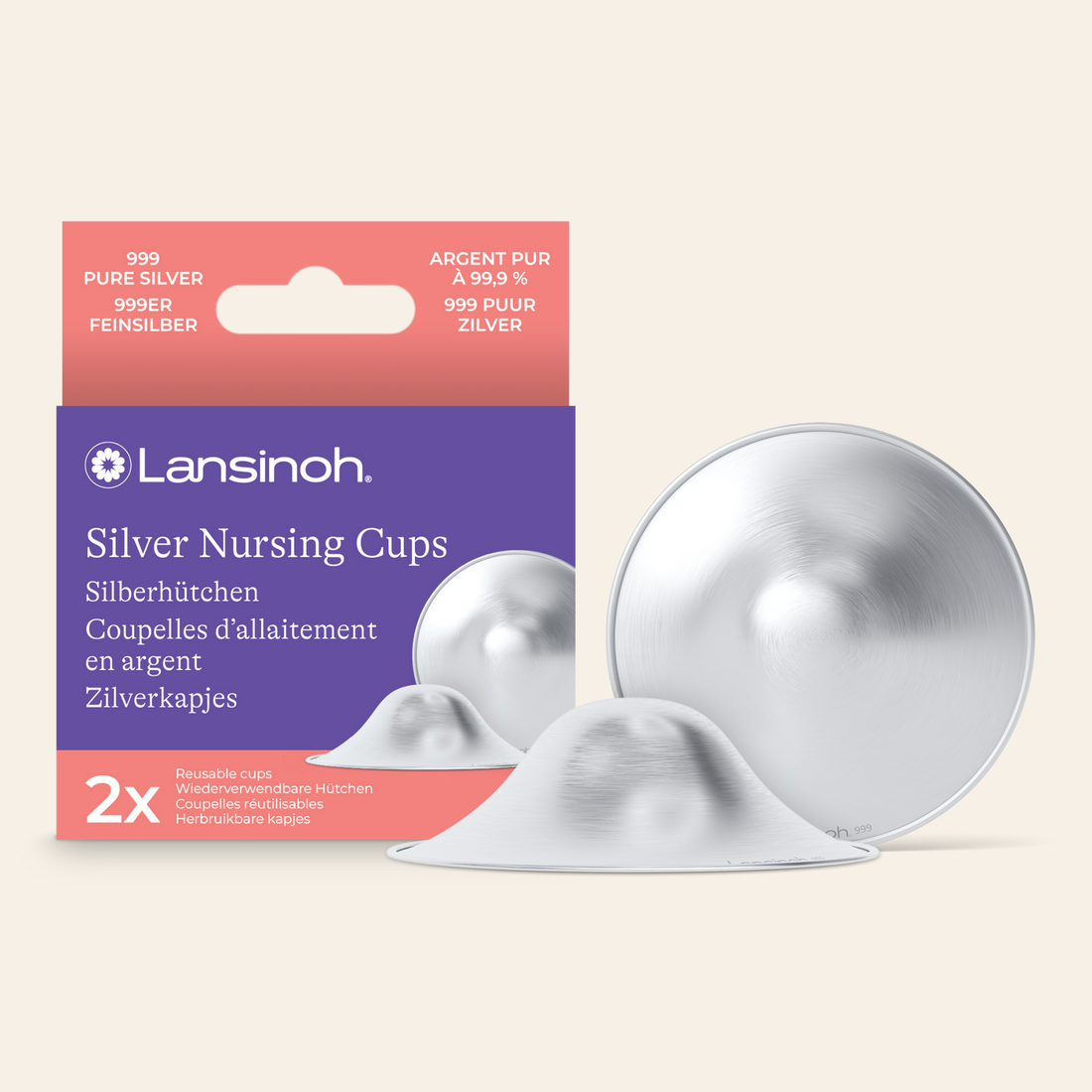 Coupelles d’allaitement en argent