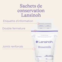 Sachets de conservation de lait maternel lansinoh-fr