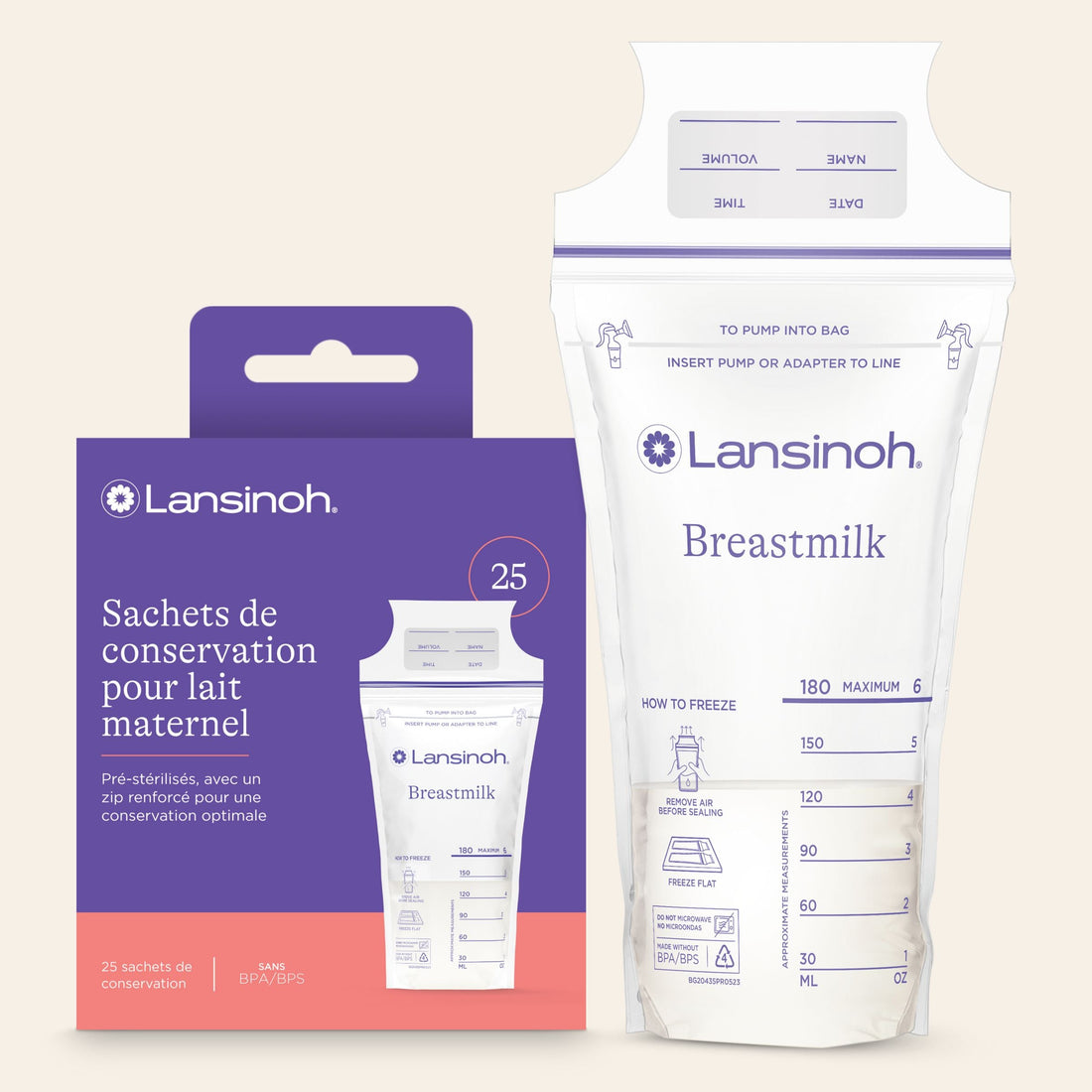 Sachets de conservation de lait maternel lansinoh-fr