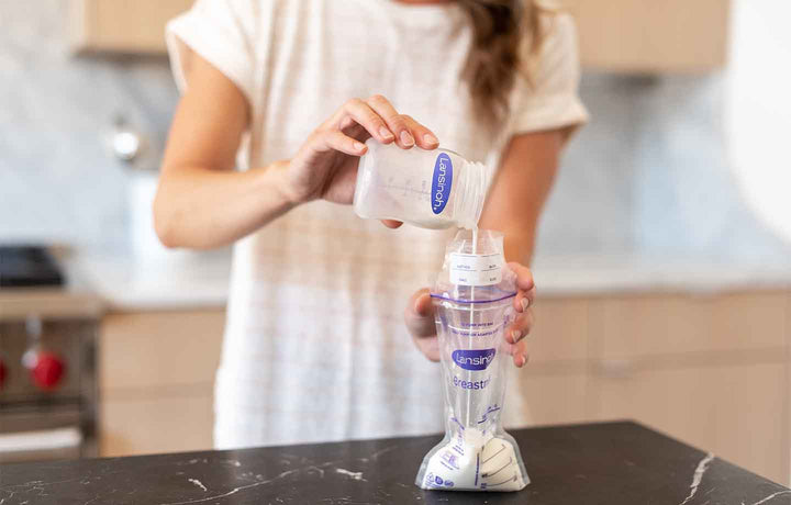 Lansinoh I Pots de conservation du lait maternel 4x160Ml de Silicone