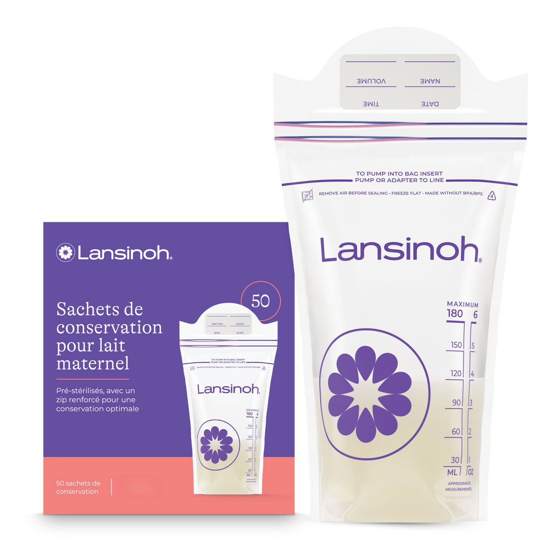 Sachets de conservation de lait maternel