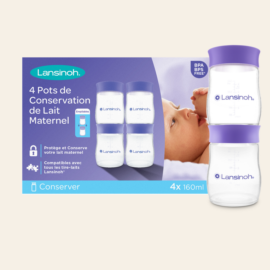 Lansinoh Pots Conservation Lait Maternel Silicone 160 Ml X4 – Sans BPA