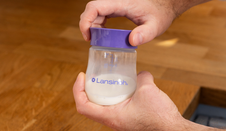 Lot de 4 pots de conservation du lait maternel : Lansinoh