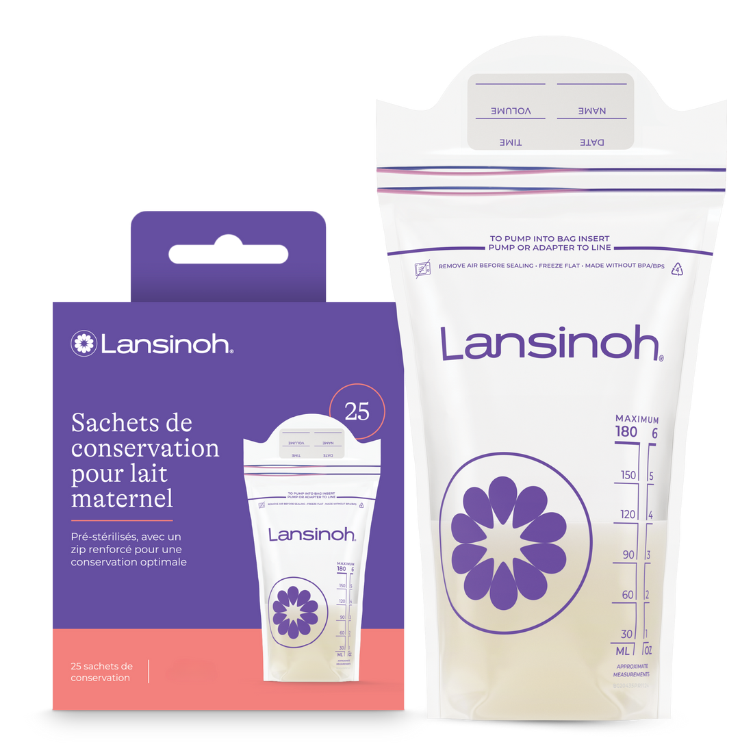 Sachets de conservation de lait maternel