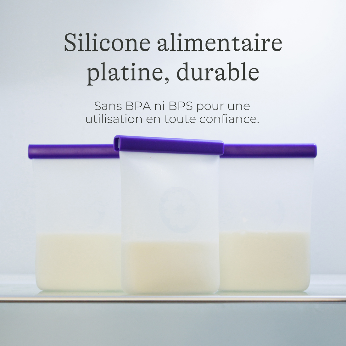 Sachets de conservation de lait maternel en silicone