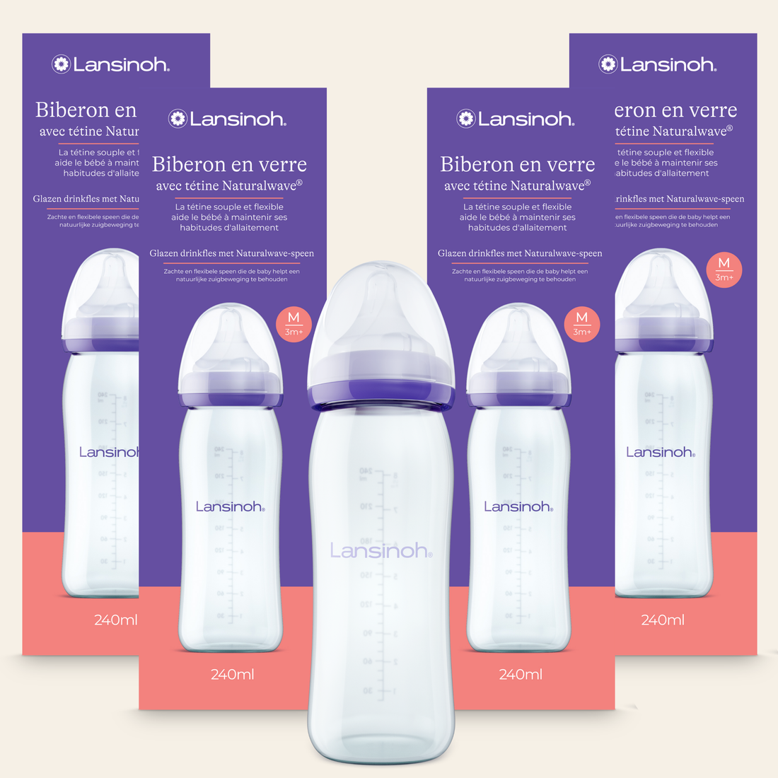 Biberons en Verre & tétines NaturalWave®