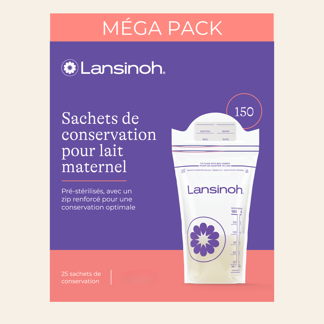 Sachets de conservation de lait maternel