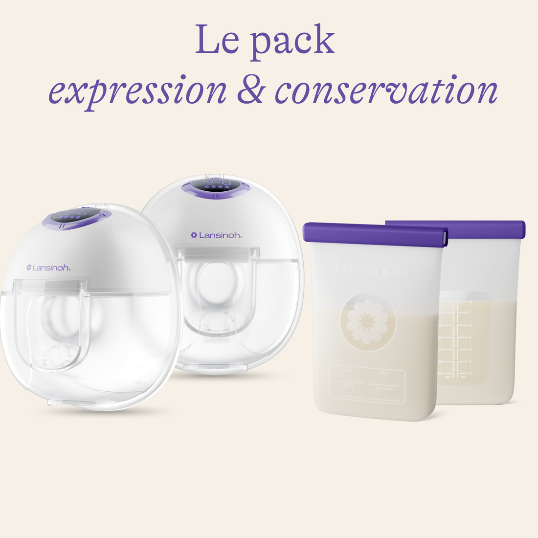 Pack expression et conservation du lait maternel