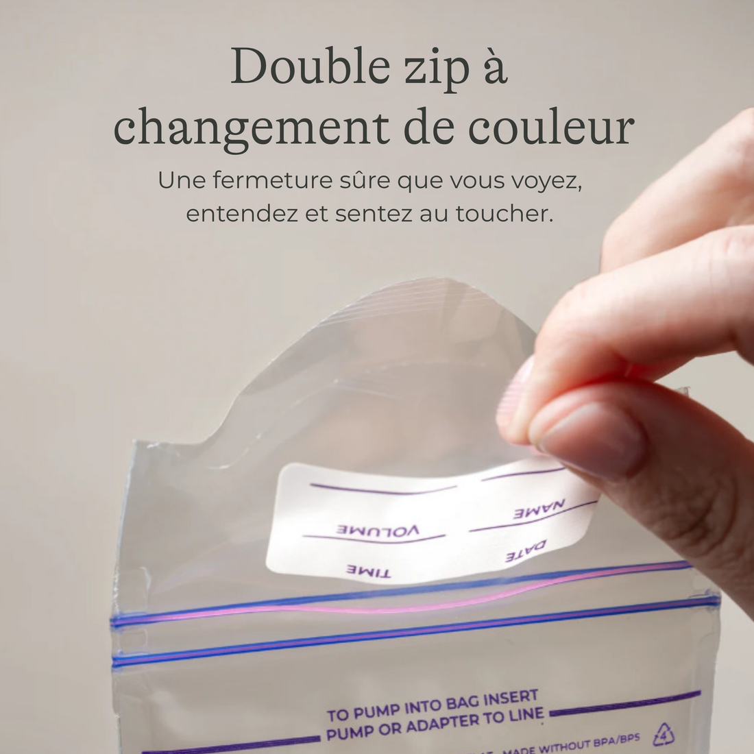 Sachets de conservation de lait maternel