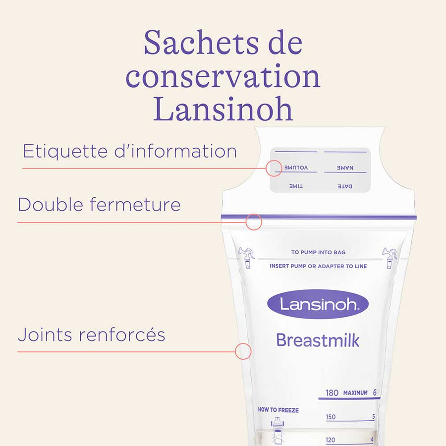 Lot sachet conservation lait maternel - Lansinoh